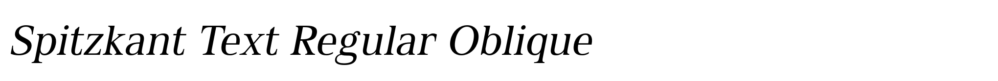 Spitzkant Text Regular Oblique image